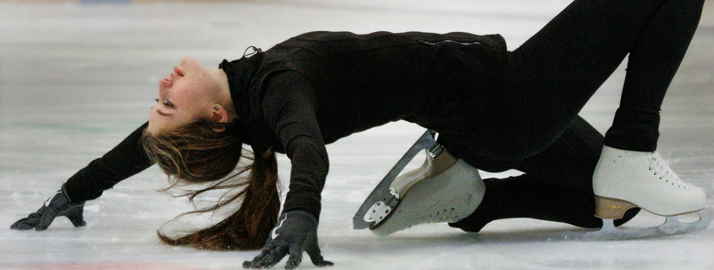 Woman ice figure skater