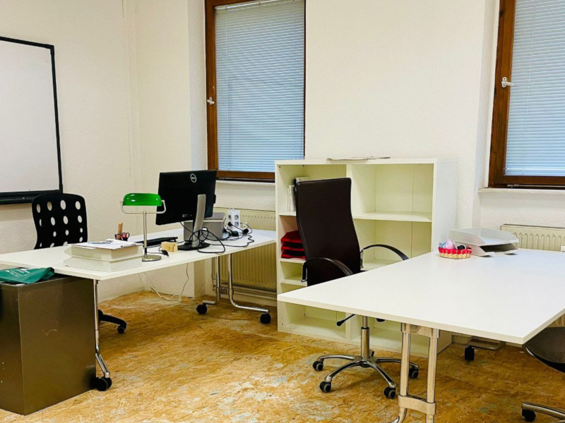 An office room with two desks suitable for coworking